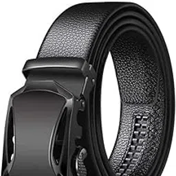 megavalue Men's Vegan Leather Belt for Men, Formal/Casual,Autolock,Black | Fit on up to 40 Inches Waist size (BLACK 58-BK72, 1)-picture-53