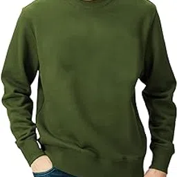 Women's Cotton Stretchable Round Neck Full Sleeve Regular Fit Sweatshirt Winter Wear Pullover Tshirt Men| Women| Girls and Boys L322 7800 (34_Green)-picture-27