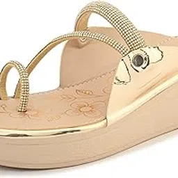 centrino Women's Wedge Heel Sandals | Stylish Slip-On Sandals for Ladies | Soft Cushioned Footbed for Comfort | Elegant & Trendy Design | Lightweight and Durable Fashion Footwear (9409)-picture-16