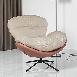 The Attic Shella Lounge Chair,Comfy Chair for Living Room, Relaxing Chair for Bedroom, 360 Chair; Peach, Beige-image-59