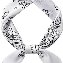 mariorlsy Men's Vintage Silk Feel Square Scarf - Luxury Satin Bandana Neckerchief with Tiny Medallion & Geometric Print - Versatile Headscarf Fashion Accessory for Men-picture-11