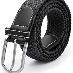 stylisty ind Stretchable Braided Cotton Belt for Women, Men,Ladies Belt,Black color Free Size Fit on Upto 34inch Waist (Stretchable Belt-RN218)-picture-21