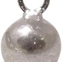 sahiba gems 10.25 mm Sterling Silver Full Round Solid Ball Pendant for Men and Women ~ Use in Bracelet ya Locket-picture-57
