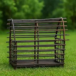 Keracrafts Bamboo Eco Friendly Christmas Crib | Christmas Home | Jesus Wooden Home | Christmas Gifts | Xmas Decor | Creche - Brown - Medium-image-19