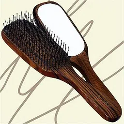 Scarlet Line Professional Mirror Ebony Maple Wood Anti Static Large Paddle Hair Brush with Mirror and Wooden Handle for Men And Women, Brown Colour-picture-38