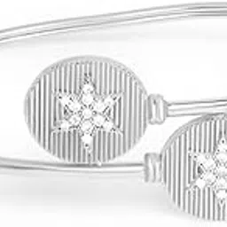 ami Silver Tone Cubic Zirconia Bangle Style Contemporary Brass Kada Bracelet For Women-ZPFK19908-picture-12
