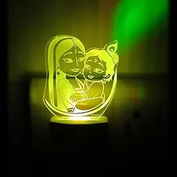 DIONA Night lamp Yashoda Krishna LED 3D Illusion Multi Color Changing Light for Bedroom, Kids Room, Temple, Festival Gifts, Corporate Gift-picture-33