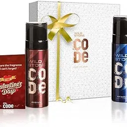 Wild Stone Valentine Gift Box with Code Iridium and Titanium Body Perfume (120ml each)-image-74