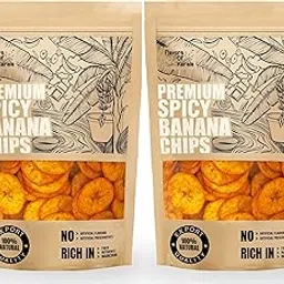 FLAVORS OF KERALA (FOK) | Premium Spicy Banana Chips Wafers In Coconut Oil | Fresh,Thin, Crispy, Namkeen Snack (600 GM) |-picture-40