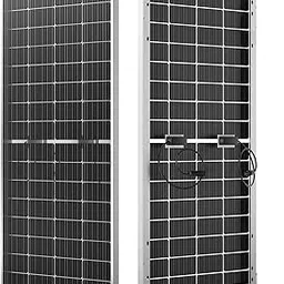Renogy 220 Watt Bifacial Solar Panel 12 Volt Monocrystalline High Efficiency Solar Module for RV Off Grid Solar Power System-image-4