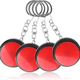 Recordable Talking Button with Keychain, 20s Voice Recording Time Sound Button Answer Buzzers Funny Buttons Record Your Own Words Also Used for Dog Pack of 4 - Red and Black (Battery Included)-picture-11
