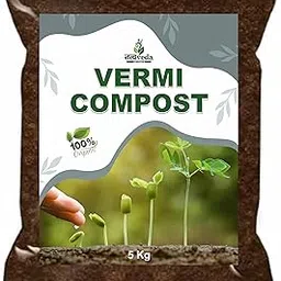 Tatva Veda 100% Organic Vermi Compost – Natural Fertilizer for Plants, Enriched Bio Compost Manure for Home Garden, Terrace Garden & Indoor Plants (5 Kg)-image-82