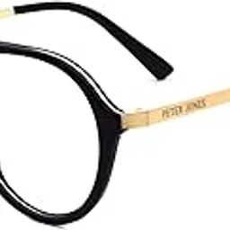 Medium Black/Gold Aviator Unisex Optical frame with Zero power Anti Glare lenses (DE707)-image-34