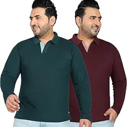 inkkr Plus Size Johnny Collar Men's Full Sleeve Tshirt Combo-picture-47