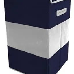 QUAIL 3 Line 75 L Laundry Basket for Clothes & Toys With Lid & Side Handles Durable Foldable and Collapsible Laundry Storage Bag for Dirty Clothes (Blue mix Grey, Pack of 1)-picture-31