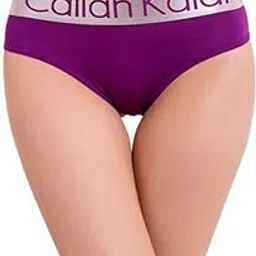meizhimi fashion with passion Women's Compatible for Cailan Kalai Modern Cotton Printed Mid Rise Bikini with Broad Band Panty (Purple,L)-picture-11