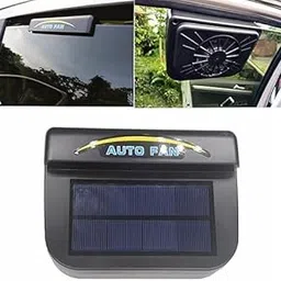 Solar Power Car Auto Air Vent Cool Fan Cooler Ventilation System Radiator Fan Solar Powered Exhaust System Auto Cool Car Ventilation Fan Automobile Fan with Rubber image 1