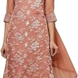 biba Women Art Silk Straight Kurta Regular Pant Suit Set-picture-18