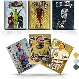 Soccer Trading Cards 2024-25 | 3 Packs - 33 Collectible Cards for Fans & Players Black, Gold & Silver Soccer Mystery Cards Packs Different Cards in Each Set - Try & Collect Them All-picture-24