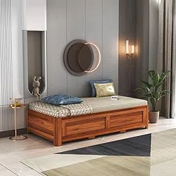 AAKROCRAFTS Sheesham Wood Diwan Bed with Box Storage Wooden Diwan Bed Single for Living Room Bedroom, Honey Finish, 38 Inch-picture-10
