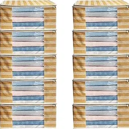 SHAPING FABRIC Garment Cover Non-Woven 90 GSM with Transparent Window & Double Metal Zipper – Pack of 10 | Dustproof Clothes Storage Bag for Sarees, Suits, Jackets, Shirts SBXLRL152493517524148526065-image-89