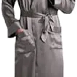 Luxury Satin Robe for Men | Night Robe | Men Nightwear | Sleeprobe | Full length | Frictionless Satin | Retains Skin Moisture | Front Pockets | Silky Satin-image-44