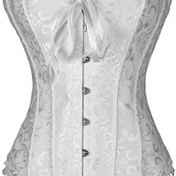 Worldcare® Women's Lace Up Boned Overbust Cincher Corset Bustier Lingerie Body Shaper White L Clothing, Shoes & Accessories | Womens Clothing | Intimates & Sleep | Corsets & Bustiers-picture-38