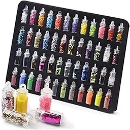 FAMEZA 48 Bottles/Set DIY Nail Art Charms Kit Contain Random Nail Art Pearl Sequin Nail Glitter Powder Acrylic Rhinestone Decoration Kit Makeup Cosmetic Tool-image-91