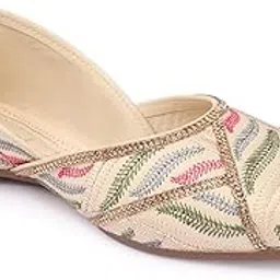 sneakersvilla Soft Leather Ethnic Jutti Casual Flats Stylish Mojaries Ethnic Flats for Girls & Women-picture-12