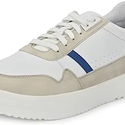 Mens Sneakers | Casual Shoes | Cone Heel Lace-Up Sneakers for a Unique Look |Experience Comfort & Style with Soft Cushioned Insole | Trendy Lace-Up Design Sneaker (2565)-image-90
