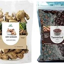 ORGAMIX Dry Ginger 100g | Chukku | Sukha Adrak | Sunth Whole & ORGAMIX Organic Tamarind Seeds | Natural & Chemical-Free – 500g-image-93