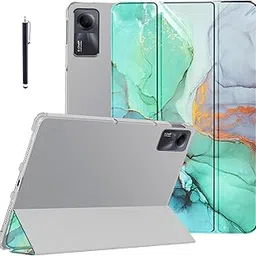 Robustrion Cover for Redmi Pad SE 11 inch Cover Case, Flip Stand Cover Case with Translucent Back for Redmi Pad SE 11 inch Tablet [Auto Sleep/Wake Support] - Marble Green-image-55