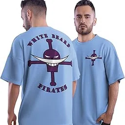 crazymonk One Piece White Beard Pirates Anime Oversized T-Shirt-picture-23