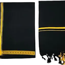 chitu trends Men’s Cotton Golden Border Dhoti with Towel Set | Temple Wear Veshti Kaili Combo | Sabarimala Ayyappa Swamy Dress | Murugan Dhoti | Pooja Mundu | Single Madipu & Mudi Towel Set-picture-36