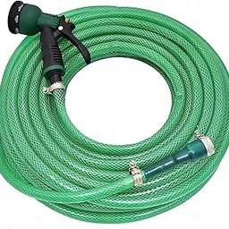 BHAGIRATH Heavy Duty 3 Layered Braided Water Hose Pipe with 8 Mode Sprayer Nozzle, Garden, Car Wash, Floor Clean, Pet Bath, Easy to Connect (30, 3/4 Inch)-image-52