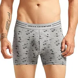 urban adventure Men's Anti Bacterial Premium Micro Modal Spandex Printed Trunks with No Marks Waistband - Moisture Wicking and StayFresh Treatment image 1