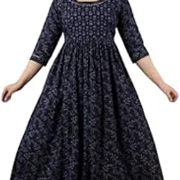 Women's Cotton A-Line Maternity Dress, Long Length, Nursing Zipper, Pre and Post Pregnancy-picture-46