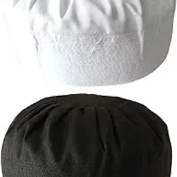 Shahid Cap House Round Shape Sufi Muslim NAMAZ Prayer Islamic Cap for Men's in White and Black Color (2 PC Combo)-picture-27