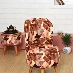 Ottoman Puffyfes for Sitting Chair| Dressing Table Puffy Chair | Office Chair, 18x18x32 Inch, Check-picture-28
