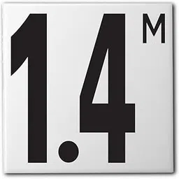 aquatic custom tile Ceramic Swimming Pool Waterline Depth Marker " 1.4 M " Smooth Finish, 5 inch Font-picture-43