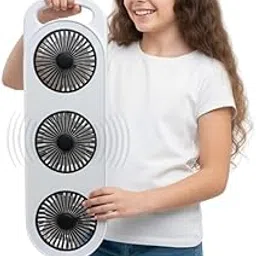 Drumstone (𝐒𝐩𝐞𝐜𝐢𝐚𝐥 𝟏𝟓 𝐘𝐞𝐚𝐫𝐬 𝐖𝐚𝐫𝐫𝐚𝐧𝐭𝐲 "Portable USB Tower Fan with Triple Blades – 1200mAh Battery, Adjustable Airflow, Handle for Easy Carry, Quiet Operation for Home, Office,-picture-29