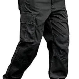 hufreind Men's Casual Cargo Pants, Loose Fit, Multiple Pockets, Straight Leg-picture-14
