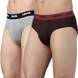 levi's 021 Men's Cotton Designer Brief - Mid Rise, Outer Elastic Waistband (Pack of 2)-picture-36
