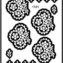 Charming Palm Mehndi Stencil Sticker for Festive Days-picture-31
