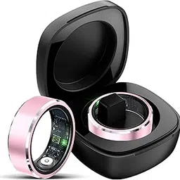 CNBRO Smart Ring for Women Health Tracker Rings Heart Rate Sleep Monitor Remote Control for Videos Photo Control Step Counter Pedometer Fitness Tracker Pink Rings for Ladies-image-18