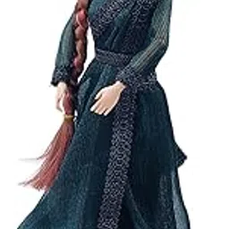 Maalona | Shreshtha - Traditional Indian Doll in Designer Saree | Dolls in Indian Clothes | Foldable Doll with Long Hair for Girls (11.3 inch, Emerald Green)-picture-19