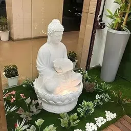 Swarnhouse 4 Feet Large Buddha Fountain, Sitting Pose, Large Big Size (Design 7)-picture-17