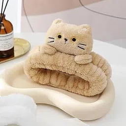 Hairband 1 Pcs, Spa Headband and Wristband Set with Cute Bear Ears, Face Wash Headband Facial Headband Wrist Bands for Women, Girls (Coffee 01)| Soft Makeup Headband For Women-image-75