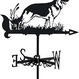 TRENDIVIBE Dog Weathervane Wind Vane Animal Metal Weather Vane for Outdoor Roof Paddock image 1