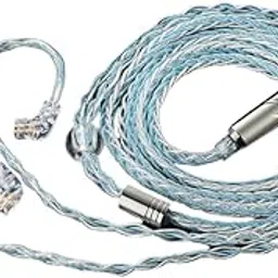 QKZ T1 0.75MM QDC IEM Upgrade Cable, 200 Cores 8 Strand Oxygen Free Copper Silver-Plated Upgrade Cable with 3.5MM Plug ZXN ZXT AK6 Pro KZ ZSN pro x TRN MT1 ZXT (3.5MM, 0.75MM QDC (Blue))-picture-11
